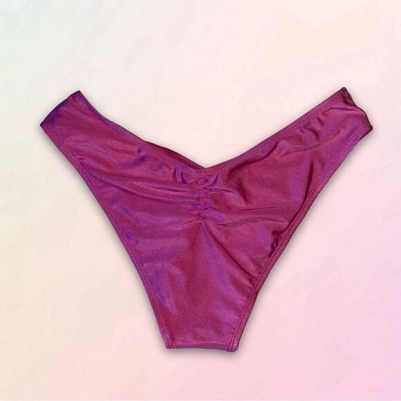 Kendall & Kylie | Swim | Kendall Kylie Raspberry Ruched Cheekybikini ...